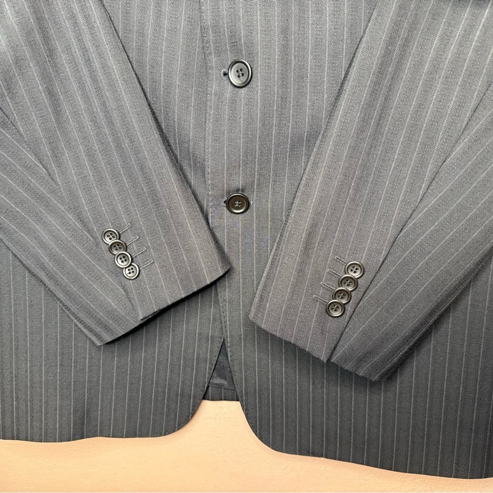 Versace Classic V2 Men's Vintage Pinstripe Wool-blend Blazer Suit Coat Size 58R - Picture 11 of 15